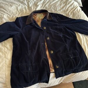 L.L. Bean vintage jacket. Flannel lining, blue corduroy style shell. 3XL.